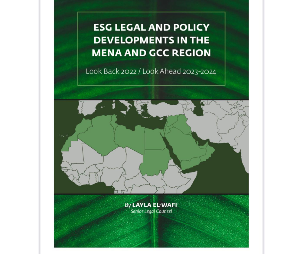 ESG Legal and Policy Developments GCC/MENA